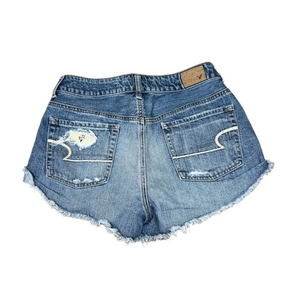 American Eagle Outfitters‎ Hi Rise Festival Destroyed Cuffed Jean Shorts Size 8
